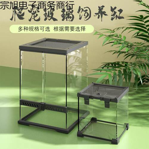 爬虫玻璃缸雨林缸爬缸寄居蟹饲养缸守宫蜥蜴蛇角蛙蜘蛛爬宠造景