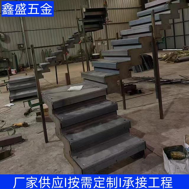室内玻璃叠加梯堆叠楼梯家用商场别墅阁楼复试钢木安全稳固扶手