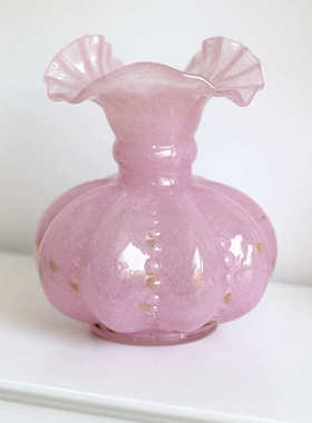 现代水培简约器可花奢轻琉璃彩色手工花瓶摆件客厅餐桌装饰品