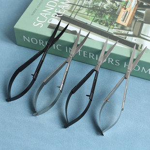 厂家水草弹簧剪水草剪专用显微剪俄式 死皮剪直弯头修剪工具剪