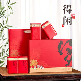 春茶绿茶红茶信阳毛尖厂家直供空礼盒 特价 新款 双罐半斤一斤装