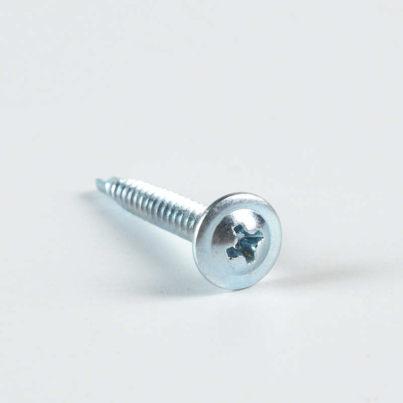 镀锌十字大扁头华司带垫钻尾螺丝自攻自钻燕尾螺丝钉圆头螺钉M4.2