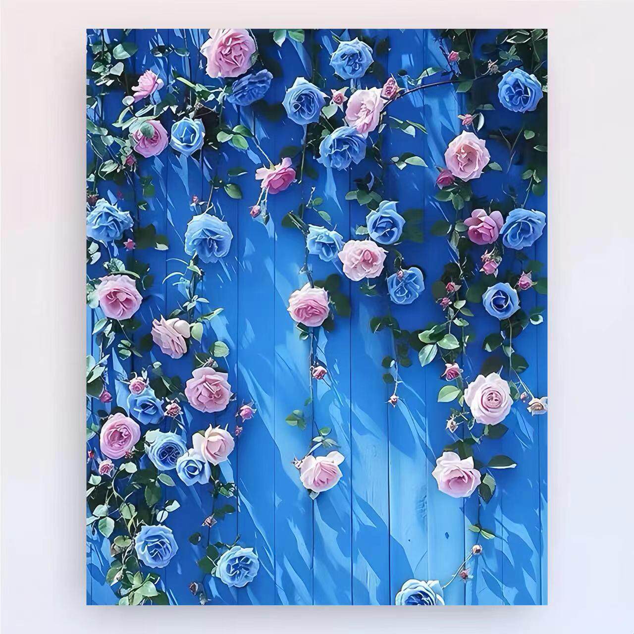 手工diy油画制品中国风植物花卉风景唯美装饰画挂画小众清新手绘