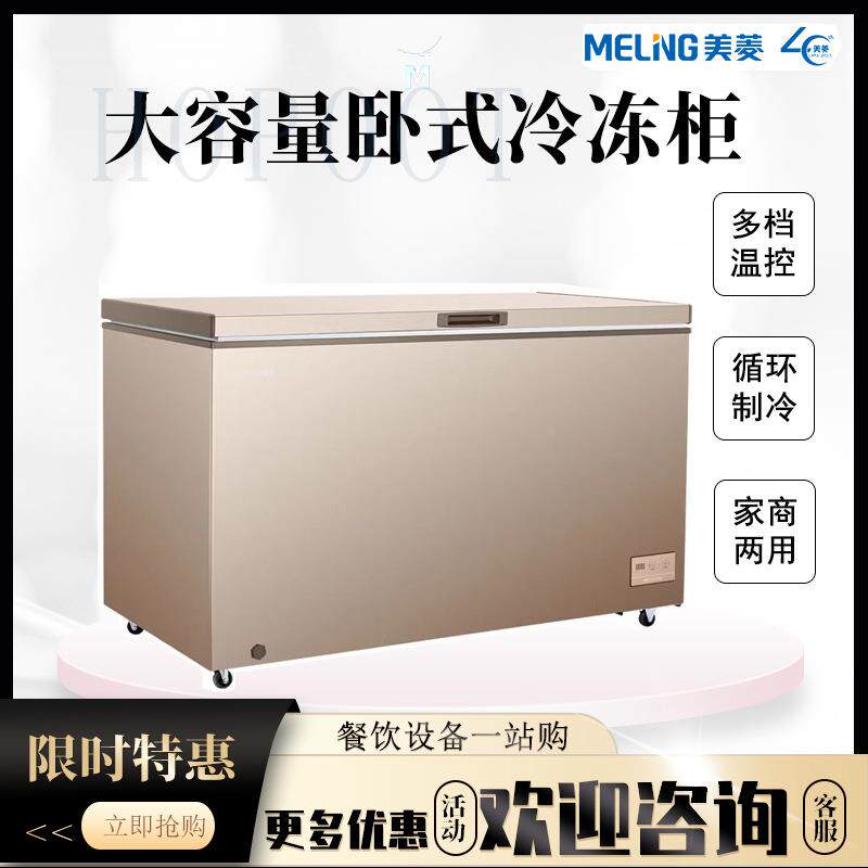 家用商用卧式大容量冰柜冷冻冷藏两用冷柜大冷动力节能冰箱