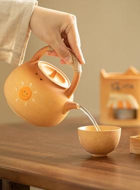 猫咖粗陶茶酒蜡烛炉加热壶烤45386精茶罐侧把壶烤奶罐炉围煮茶套