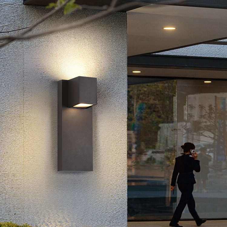 现代简约LED户外防水壁灯庭院外墙别墅大门室外防雨防锈阳台灯具