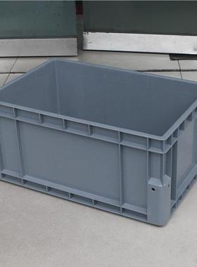EU物鱼流周箱转箱塑欧标灰色塑料胶包角箱养养龟收纳立体库专用