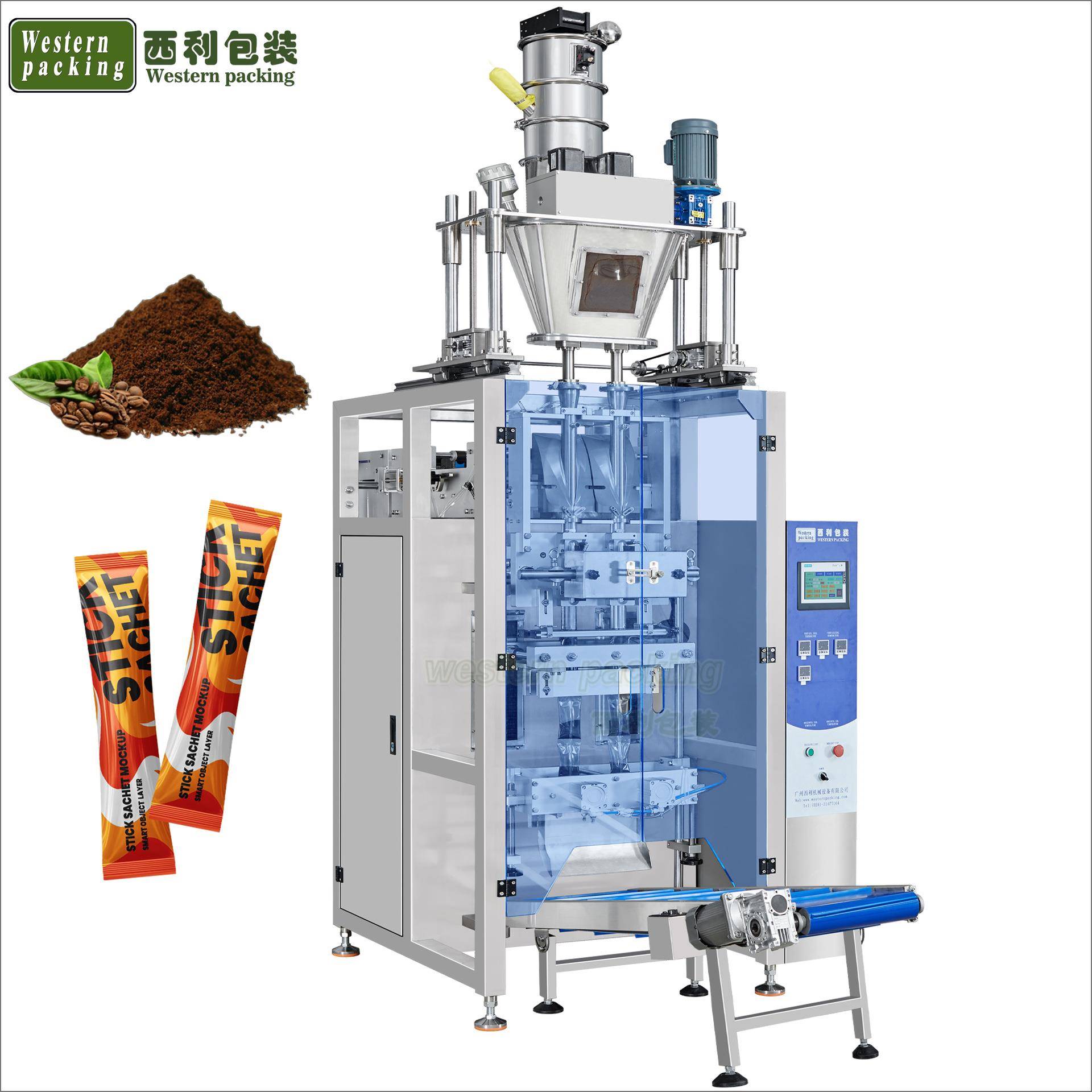 双通道奶茶粉包装机 两列代餐粉包装机 80袋/分钟 条袋粉末包装机