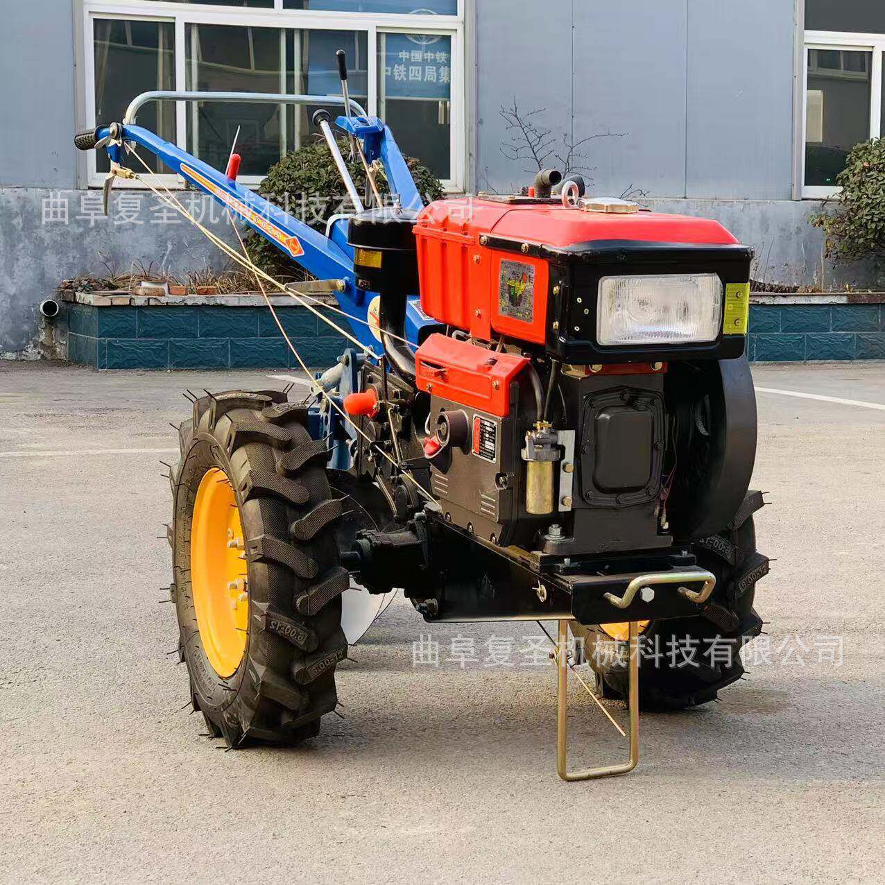 柴油缸手扶犁地机多功能翻地家用walking tractor小型拖拉机
