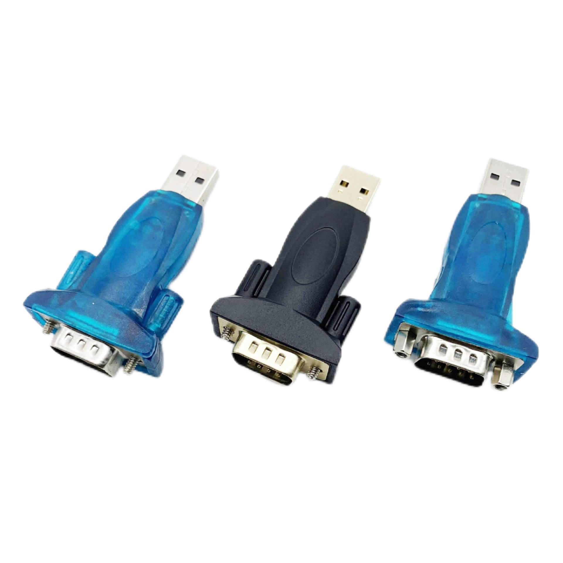 USB转RS232通讯串口线 CH340 PL2303 DB9针公母COM口转换器转接头
