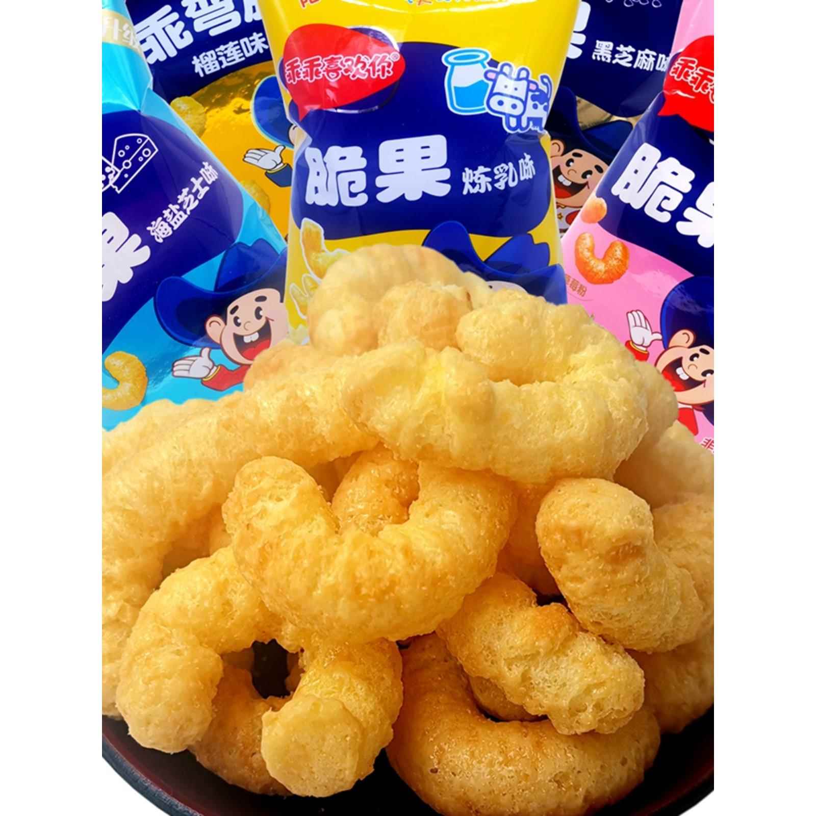 正宗的怪怪喜欢你炼乳奶酪草莓榴莲味80后怀旧小吃办公室休闲膨化