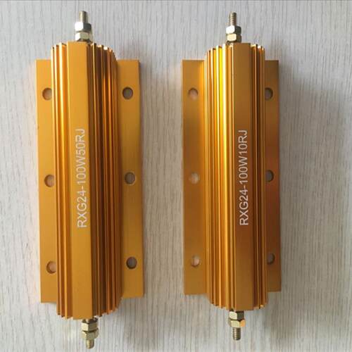 RXG24-100W100欧大功率黄金铝壳电阻器放电1K2K345K放电解码预充