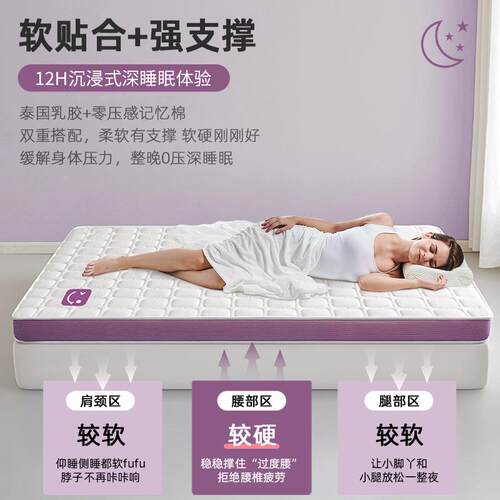 A类乳胶记忆棉床垫遮盖物家用卧室软垫子榻榻米海绵租房专用床褥