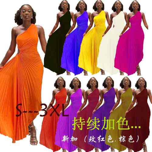 Womens Pleated One Shoulder Dress with Cutout Waist Lace Up