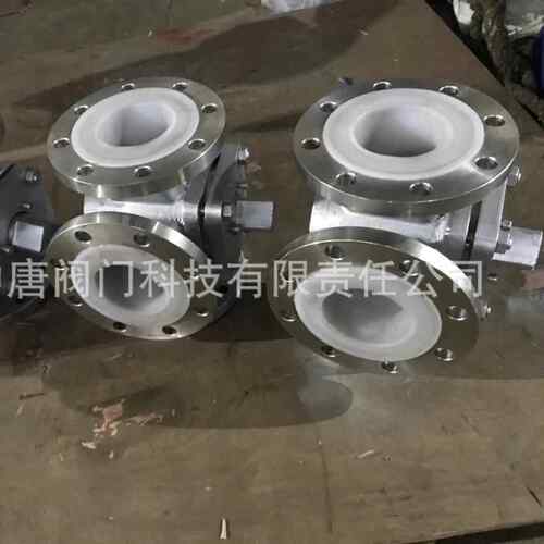 X44F4-10RL/16RL三通不锈钢衬氟旋塞阀 316L+F4 衬氟三通旋塞阀