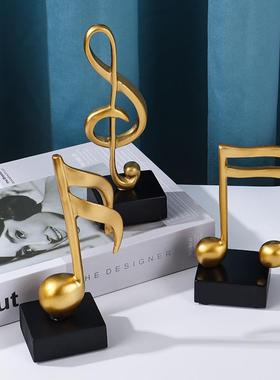 客厅摆件高端大气上档次2025轻奢音符培训班树脂工艺品钢琴店桌面