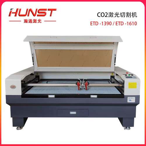 二氧化碳1390激光雕刻机1610双头高效布料皮革亚克力板激光切割机