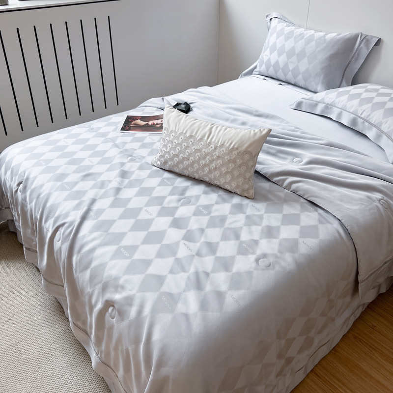 丝被赛尔夏被镂空天60s天四件套精丝棉蚕被丝夏凉提花莱夏兰