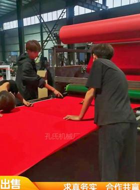 无纺布涂胶机红色涤纶植绒布贴布机工艺品挂件双面涂胶贴面机器