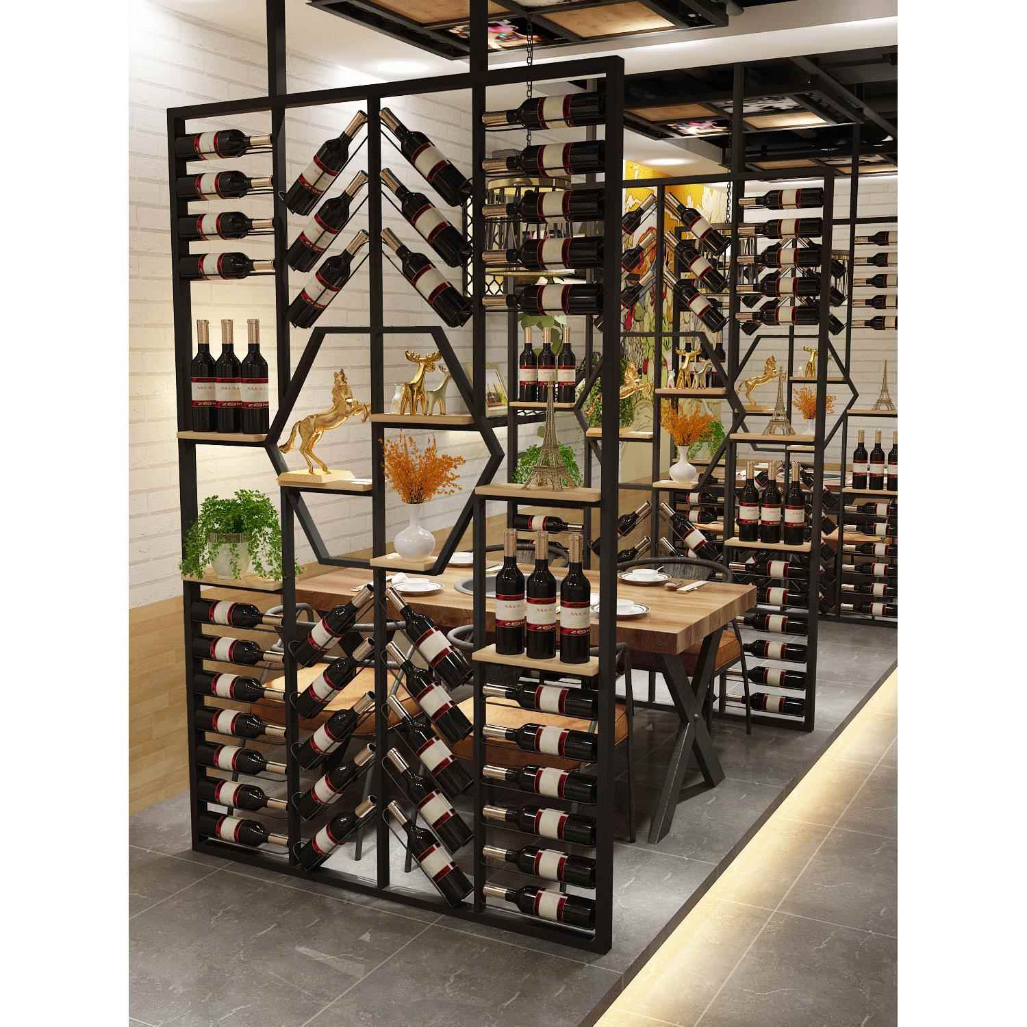 铁工风艺38663红酒音乐酒吧餐吧装饰架酒柜餐业厅卡座隔断架屏风