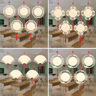 批发风美术绘画木片手工白胚木板幼儿园走廊教室空中挂饰装饰吊饰