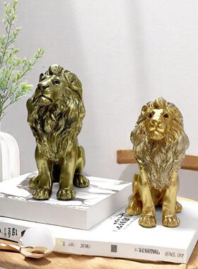 现代简约风撒粉狮子公司大堂前台家居客厅装饰玄关酒店样板间摆件