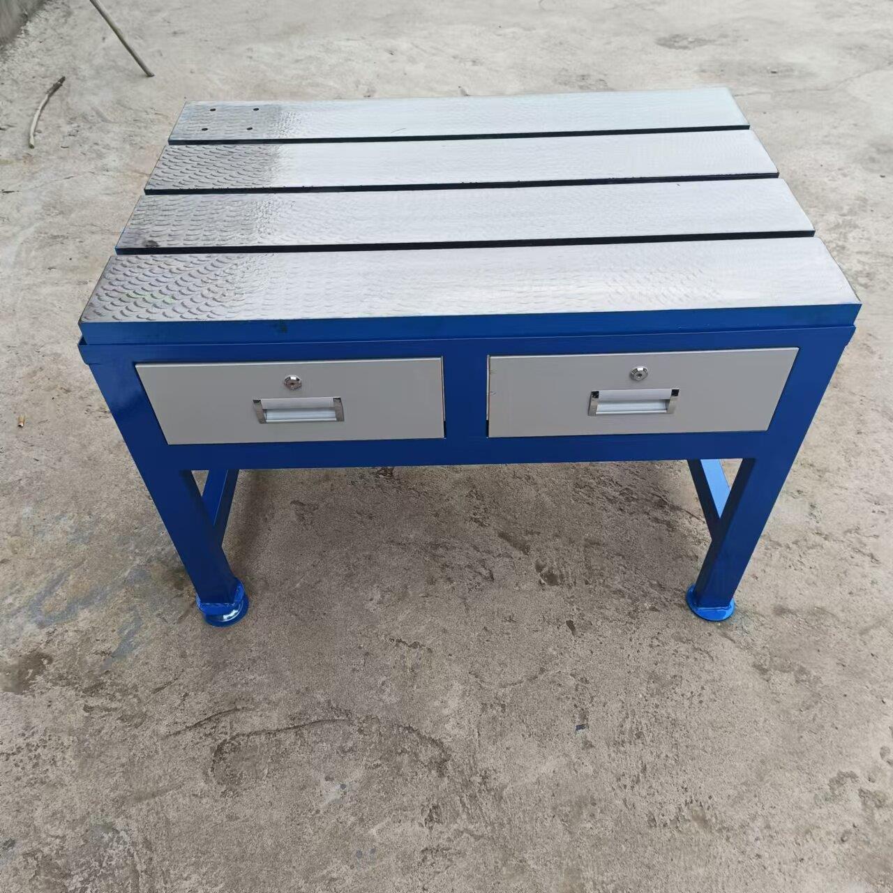 铸铁平台量具500*800攻丝机攻牙机T型槽刮研工作台支架移动工具柜