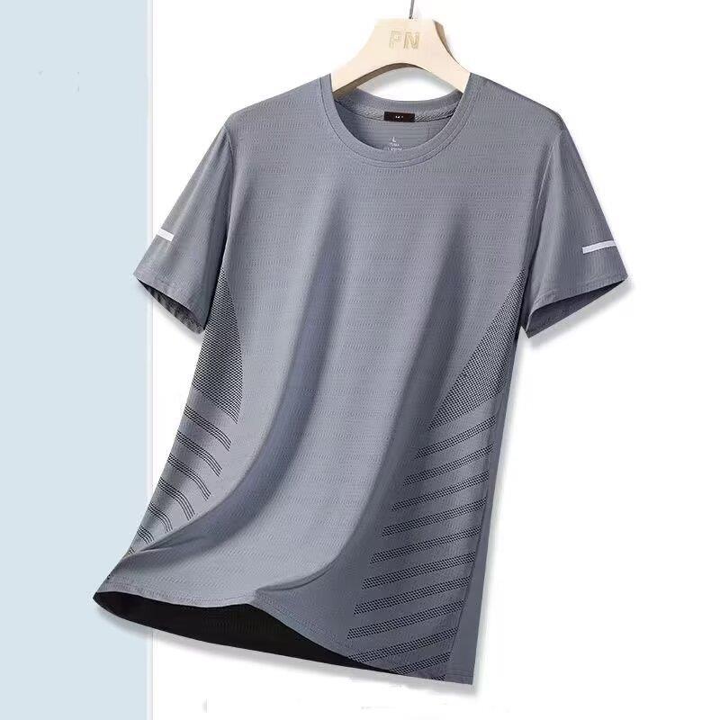 Distinct Slant Stripe Outer Crew Neck Tee Refined Neat
