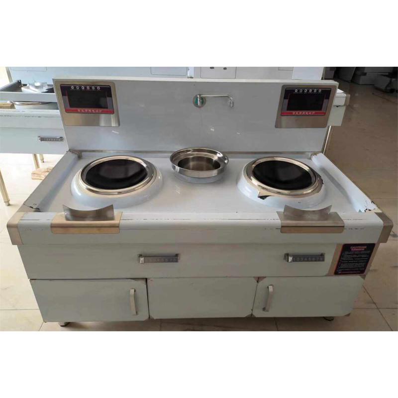 食堂220v立式电磁炉/饭店凹面15kw电磁炉380v大功率商用厨房酒店