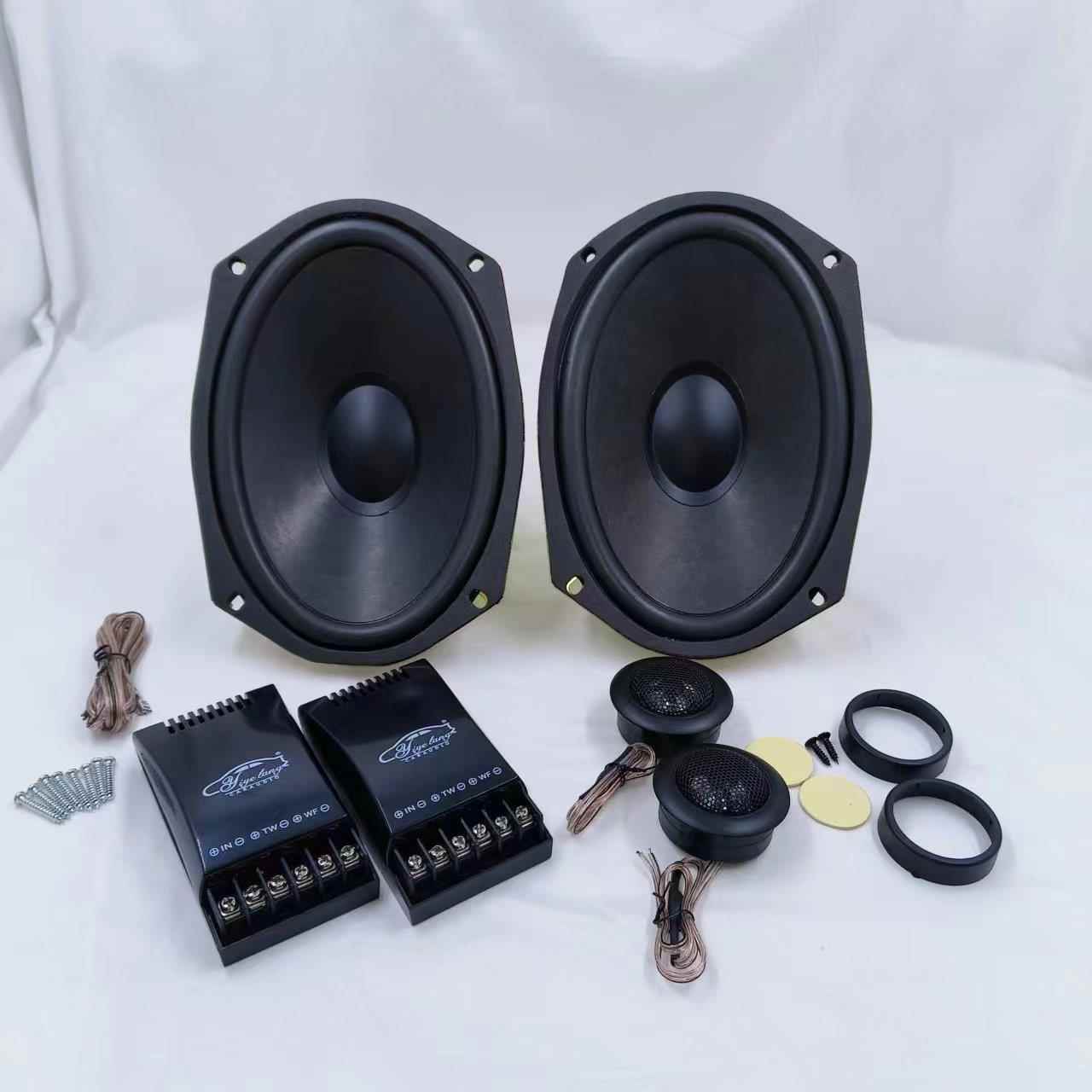 跨境直销汽车音响喇叭600WAT-69P2A新品低音扬声器6*9寸套装喇叭