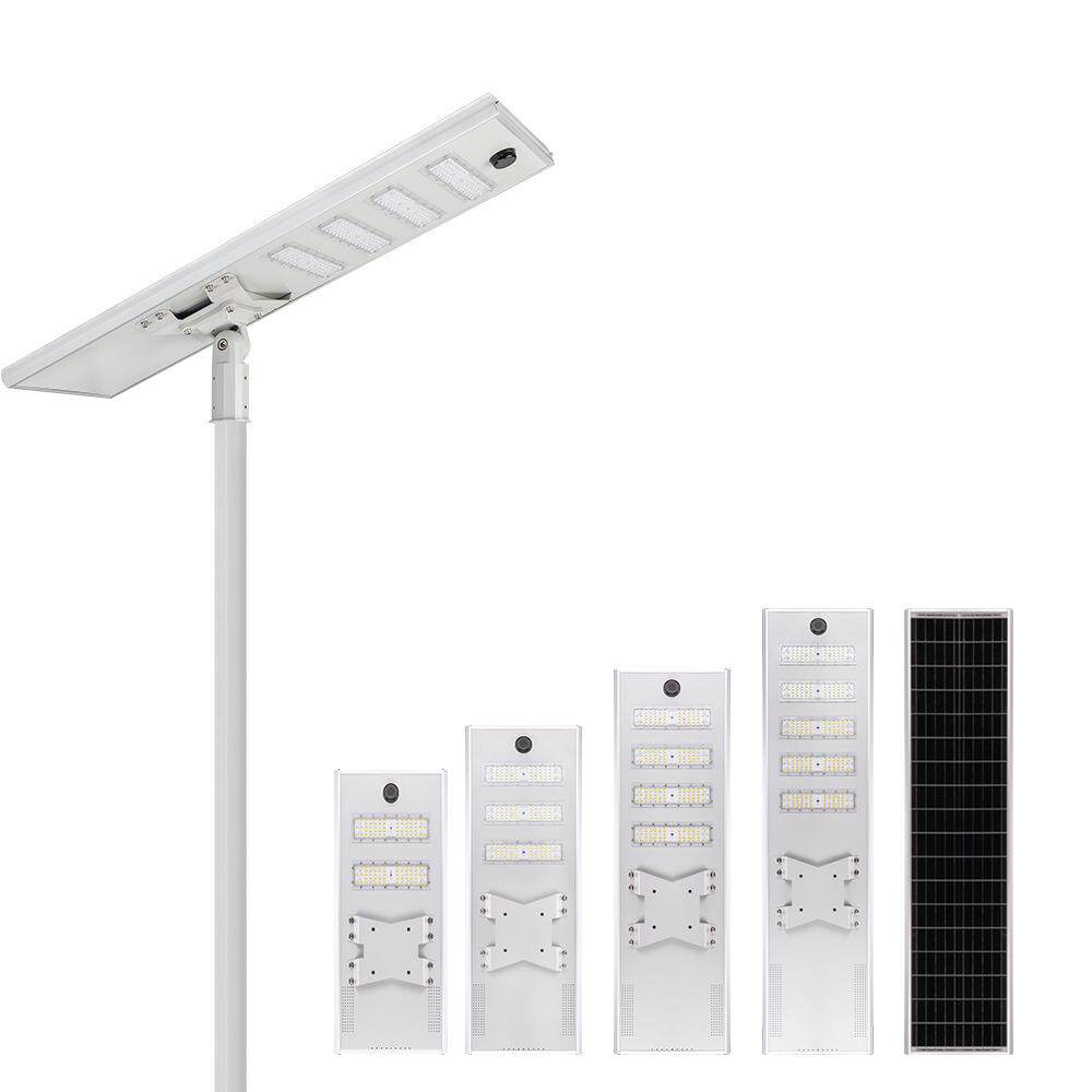 跨境户外照明亮化新农村市政工程8米100W铝壳led一体化太阳能路灯
