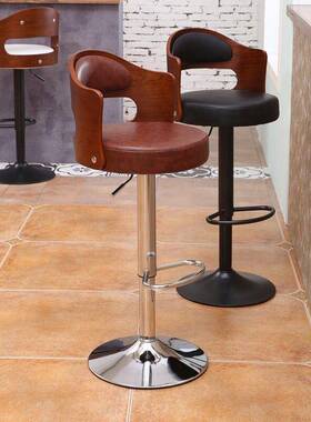 时式尚AM367吧台椅子轻奢简约酒用吧椅子升降旋转家背高脚凳美吧