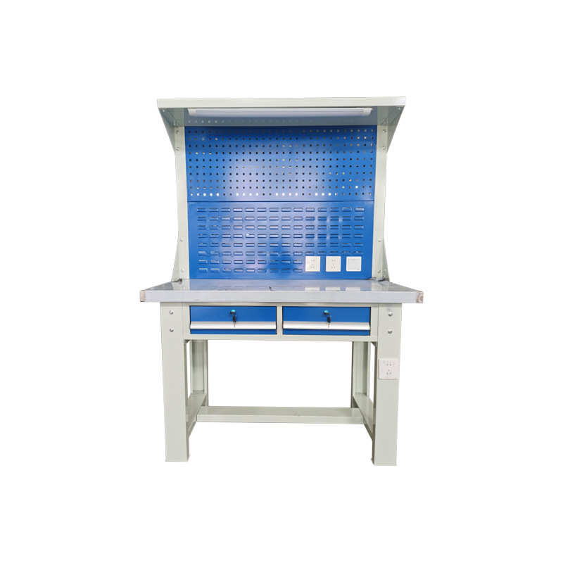 批发重型防静电灯架工作台 多功能汽车维修台带挂板灯架工作台