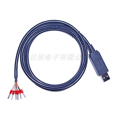 FT232RL USB转RS232 6P端子免焊头 PLC/设备RS232串口通讯调试线