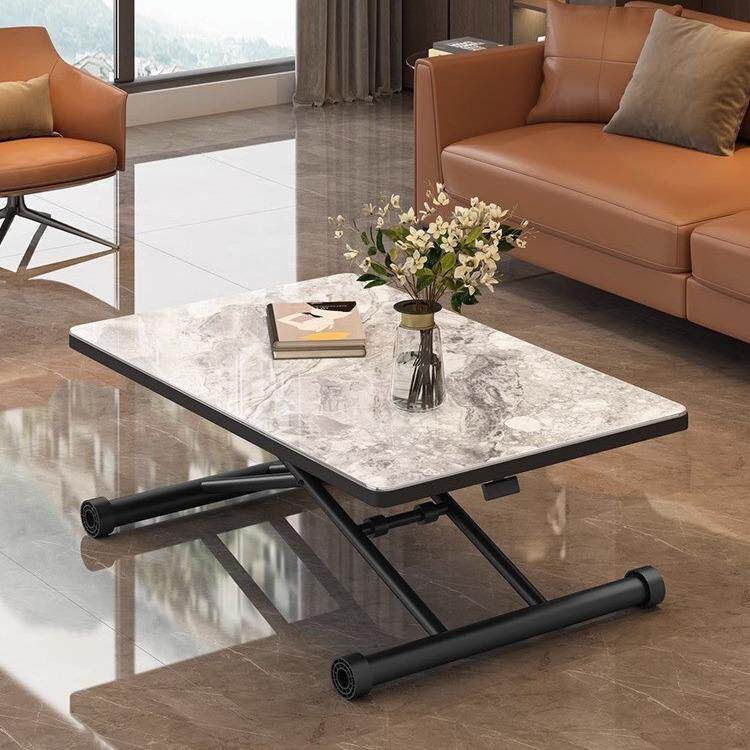 小户型简易升降桌茶几餐桌两用现代简约租房家用免安装饭桌