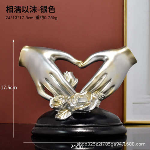 工艺品北树脂装饰品客厅摆件电视柜手势欧风酒柜创意卧室家居爱心