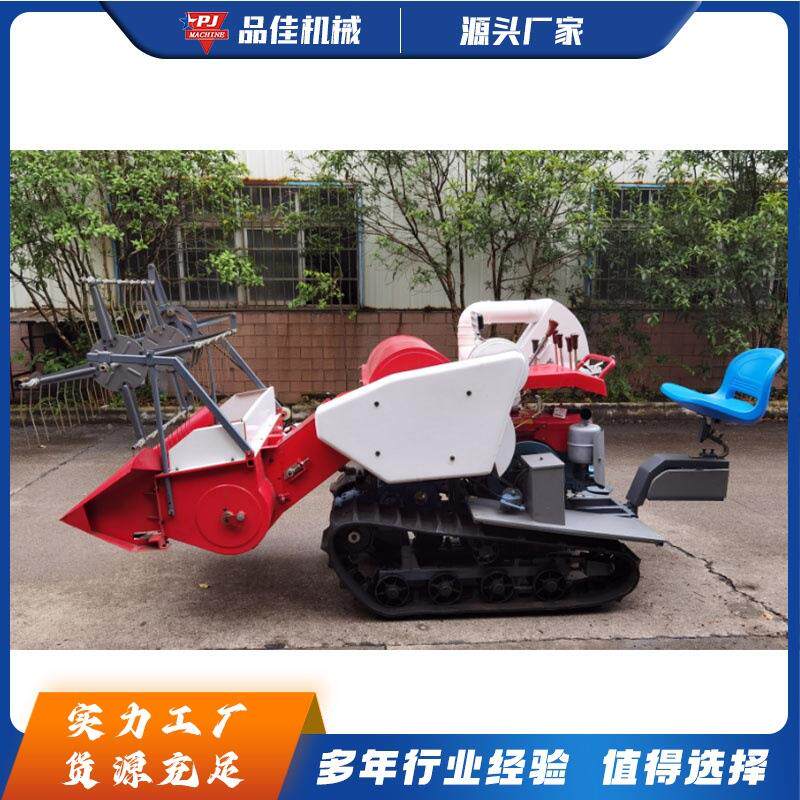 柴油履带式水稻收获机 小型座驾式联合收割机 喂入式稻谷收货机