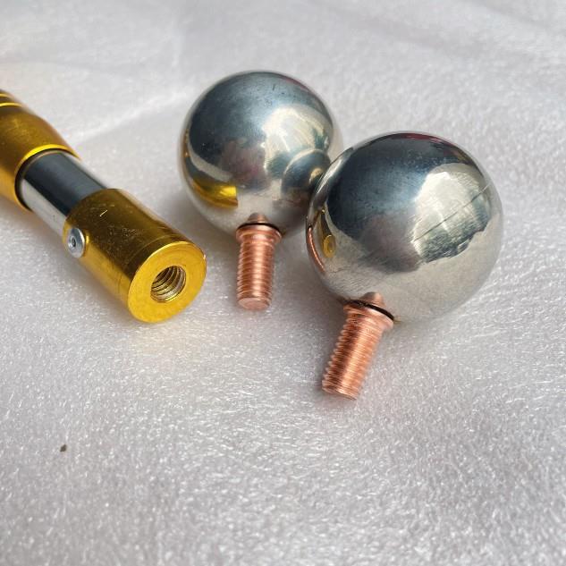 喜梦蚕不锈钢圆球空心球旗杆球头8mm螺纹不锈钢杆子头手持旗杆伸