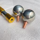 喜梦蚕不锈钢圆球空心球旗杆球头8mm螺纹不锈钢杆子头手持旗杆伸