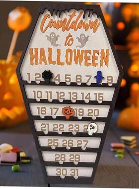 Halloween wooden props decorate countdown calendar signs万圣