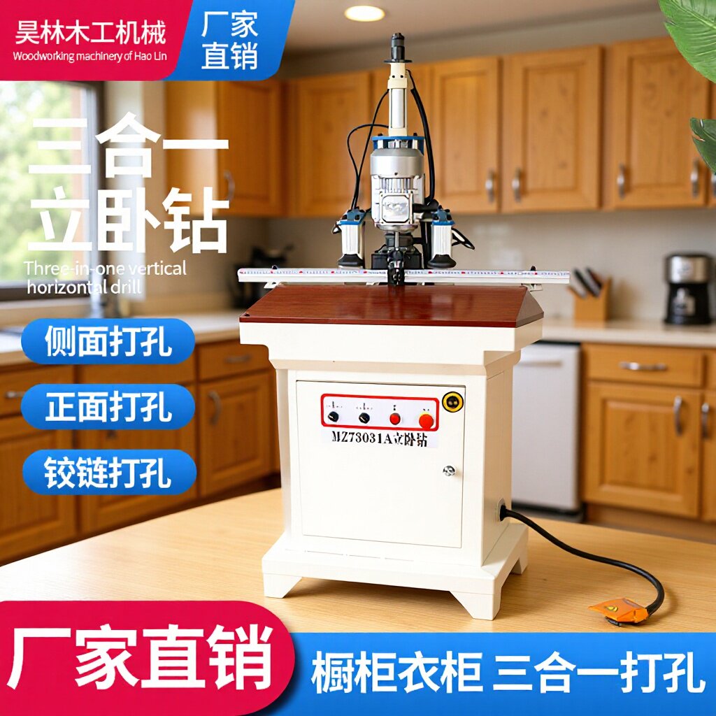 木工三合一立卧钻橱柜门铰链孔