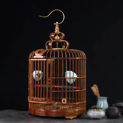 贵州凯里画眉笔画眉鸟生头专用笼竹制手工大号八哥鹩哥画眉鸟笼子