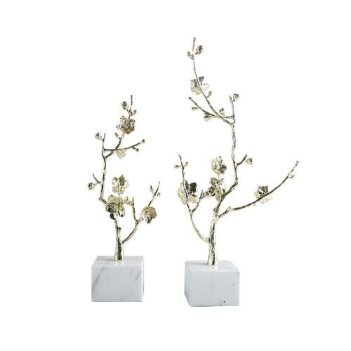 轻奢摆件现代新中式金属鲜花工艺品客厅玄关酒柜样板房家居装饰品