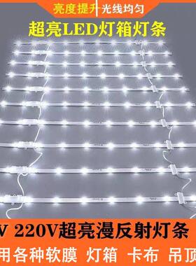 220v漫反射灯条卡布灯箱led灯条户外防水广告软膜天花灯专用光源