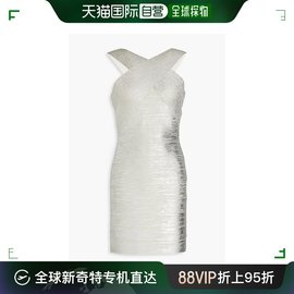 香港直邮潮奢 Herve Leger 荷芙妮格 女士金属感绷带迷你连衣裙