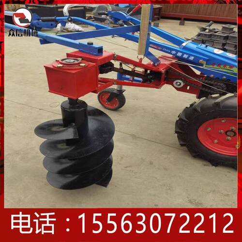 种树打坑 挖坑机 钻孔打洞冲孔省力机器二冲程钻架挖土工具手扶式