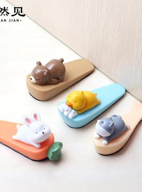 创意礼物家居房间装饰摆件防撞静音门档可爱pvc搪胶卡通动物门挡