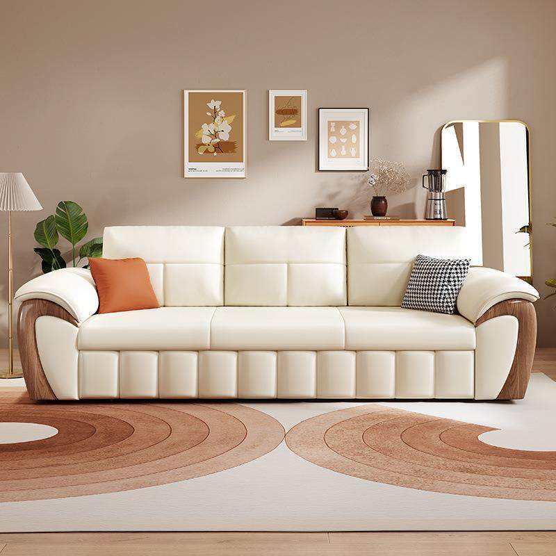 伸沙缩式厅坐卧两ZMF用可折叠人储物直排客猫抓皮新款懒实木发变