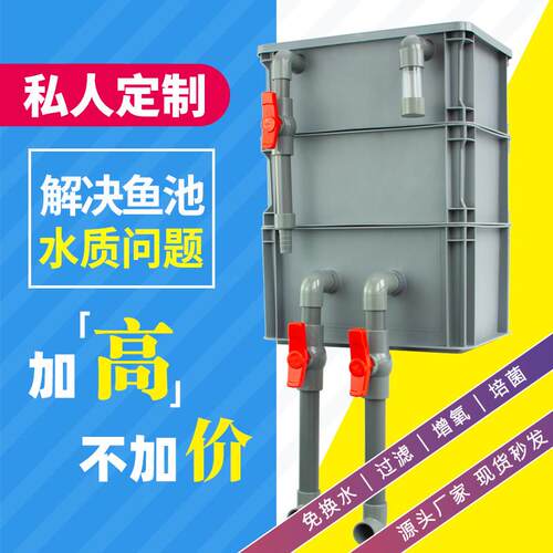 定制小型中转整理周转箱diy滴流盒防溢流生态鱼缸池上滤过滤系统