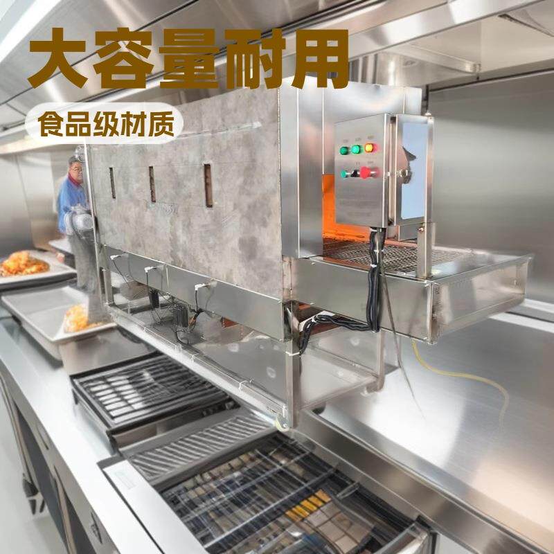 猪耳朵燎毛机自动进出料猪脚烧毛机带皮猪肉烤毛机研发设备